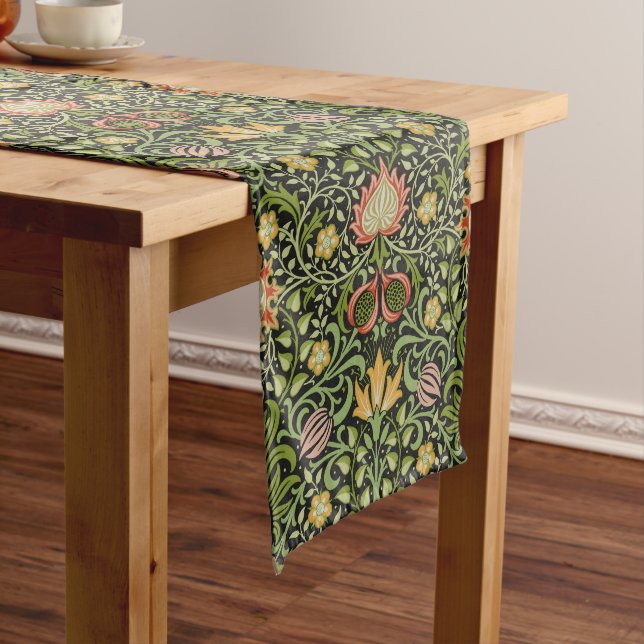 William Morris Persian Floral Botanical Design Long Table Runner (In Situ)