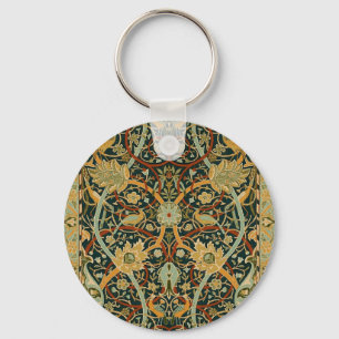 William Morris Persian Oriental Carpet Art Key Ring