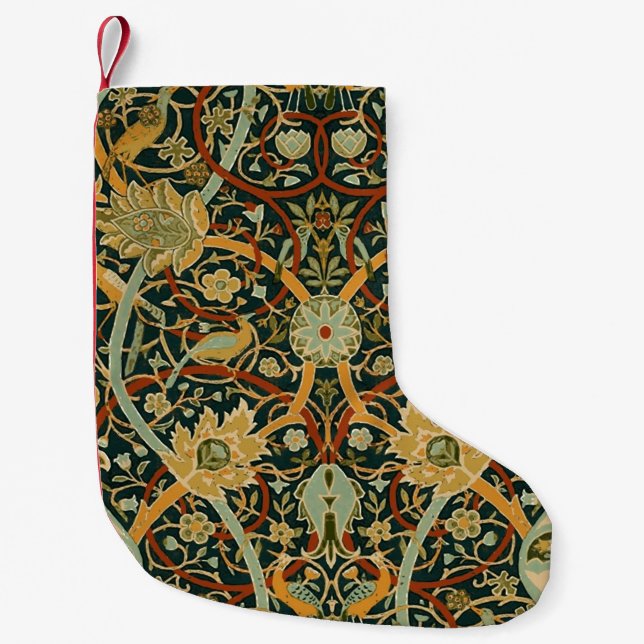 William Morris Persian Oriental Carpet Art Small Christmas Stocking (Front)