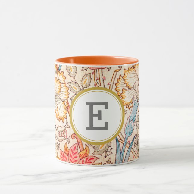 William Morris PERSONALIZED INITIAL Mug (Center)