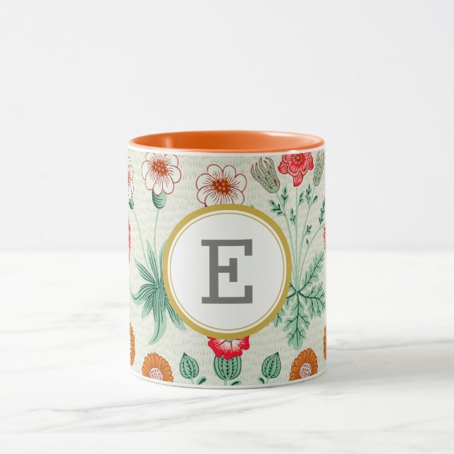 William Morris PERSONALIZED INITIAL Mug (Center)