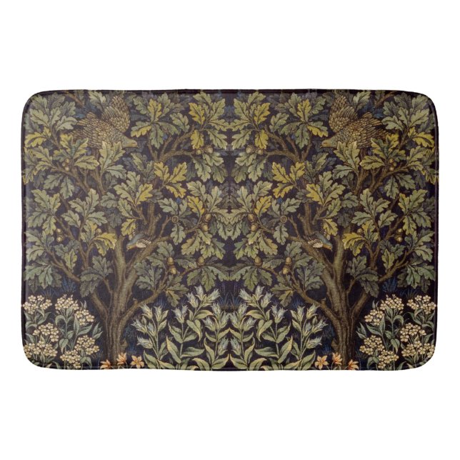 William Morris - Pheasant Bird Tree Botanical Bath Mat (Front)