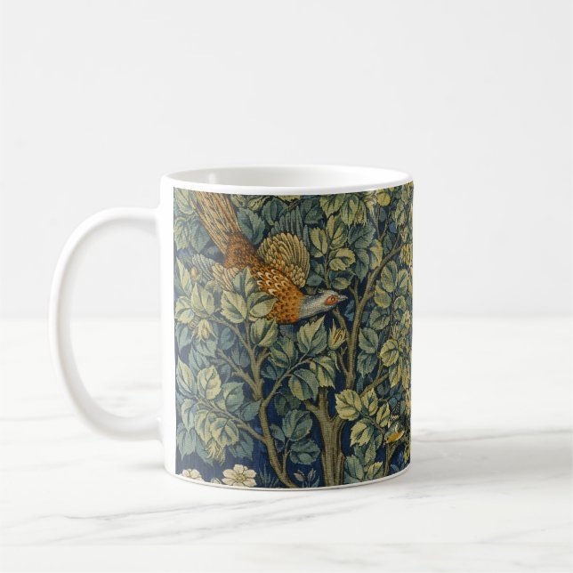 William Morris - Pheasant Bird Tree Botanical Coffee Mug (Left)