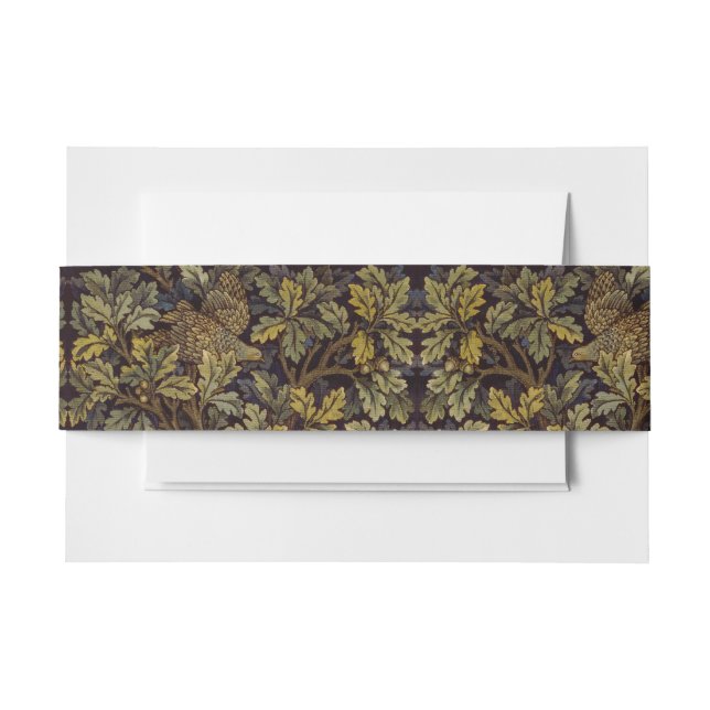 William Morris - Pheasant Bird Tree Botanical Invitation Belly Band (Front Example)