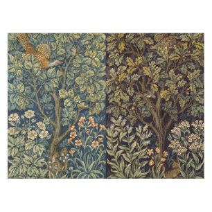 William Morris Pheasant Bird Tree Flower Tablecloth