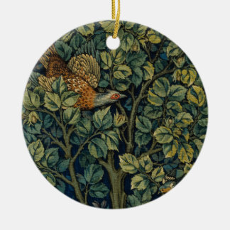 William Morris Pheasant Bird Tree Woodland Ceramic Ornament