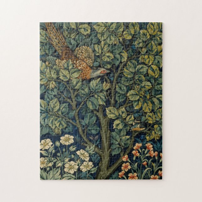 William Morris Pheasant Bird Tree Woodland Jigsaw Puzzle (Vertical)