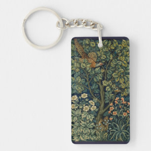William Morris Pheasant Bird Tree Woodland Key Ring