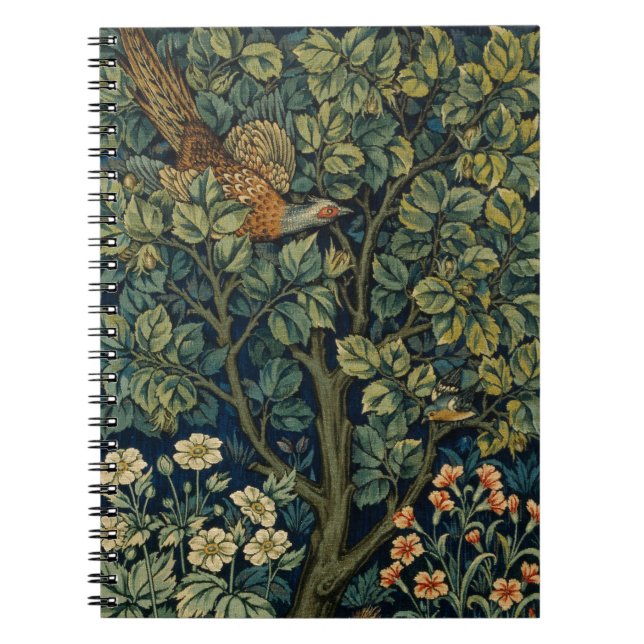 William Morris Pheasant Bird Tree Woodland Notebook (Front)