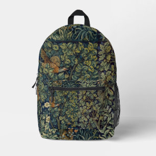 William Morris Pheasant Bird Tree Woodland Printed Backpack