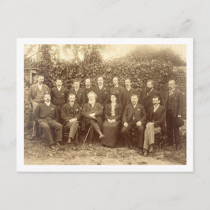 William Morris, photographed with the Staff at Kel Postcard