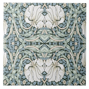 William Morris Pimpernel Blue Intricate Pattern Ceramic Tile