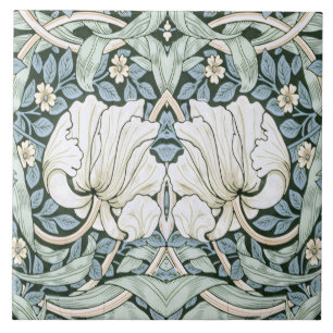 William Morris Pimpernel Blue Intricate Pattern  Ceramic Tile
