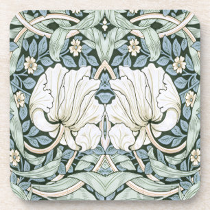 William Morris Pimpernel Blue Intricate Pattern Coaster