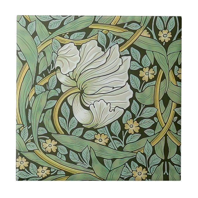 William Morris - Pimpernel Ceramic Tile (Front)
