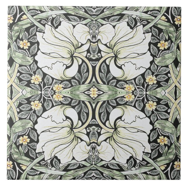 William Morris Pimpernel  Ceramic Tile (Front)