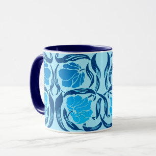 William Morris Pimpernel, Denim & Light Blue Mug