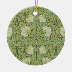 William Morris Pimpernel Floral Blue Wallpaper Ceramic Ornament