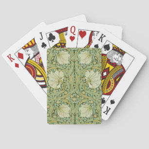 William Morris Pimpernel Floral Blue Wallpaper Playing Cards