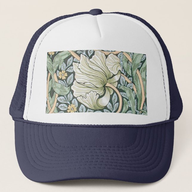 William Morris Pimpernel Floral Design Trucker Hat (Front)