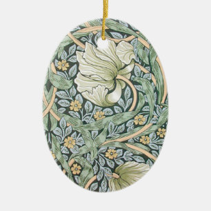 William Morris Pimpernel Floral Wallpaper Ceramic Tree Decoration