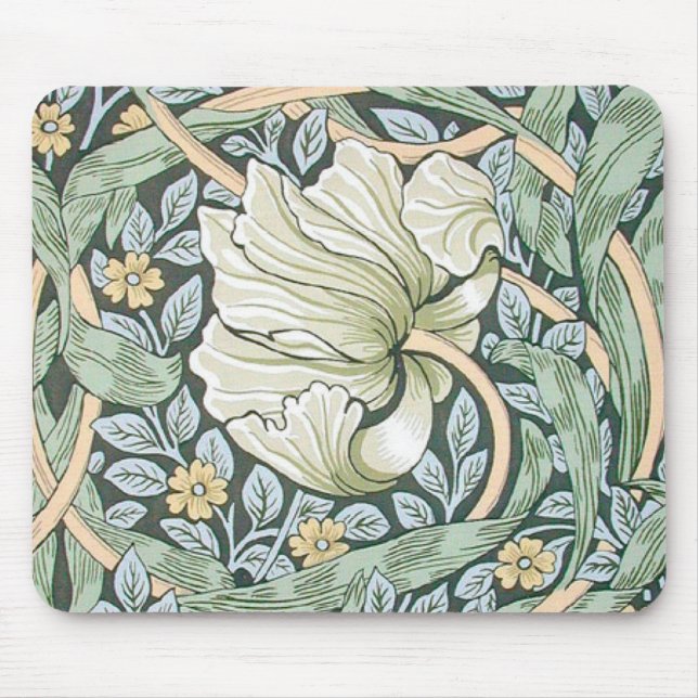 William Morris Pimpernel Floral Wallpaper Mouse Pad (Front)