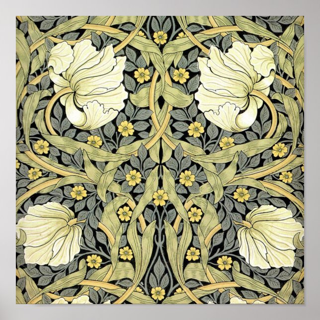 William Morris Pimpernel Floral Wallpaper Poster (Front)