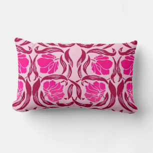 William Morris Pimpernel, Fuchsia & Light Pink Lumbar Cushion
