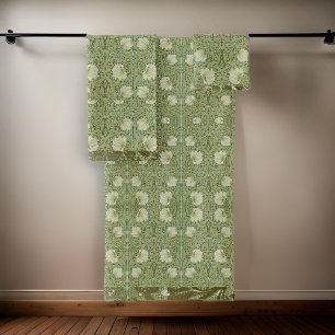 William * Morris  Pimpernel Green Floral Bath Towel Set