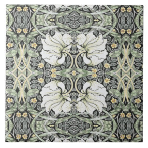 William Morris Pimpernel Intricate Floral Pattern  Ceramic Tile