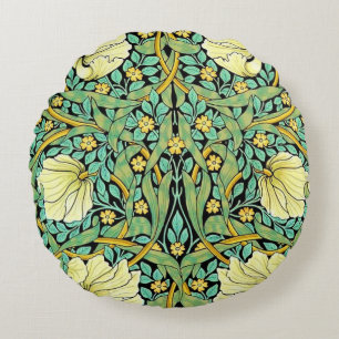 William Morris Pimpernel Mission Style Round Cushion