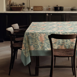 William Morris Pimpernel pastel blue peach ivory Tablecloth