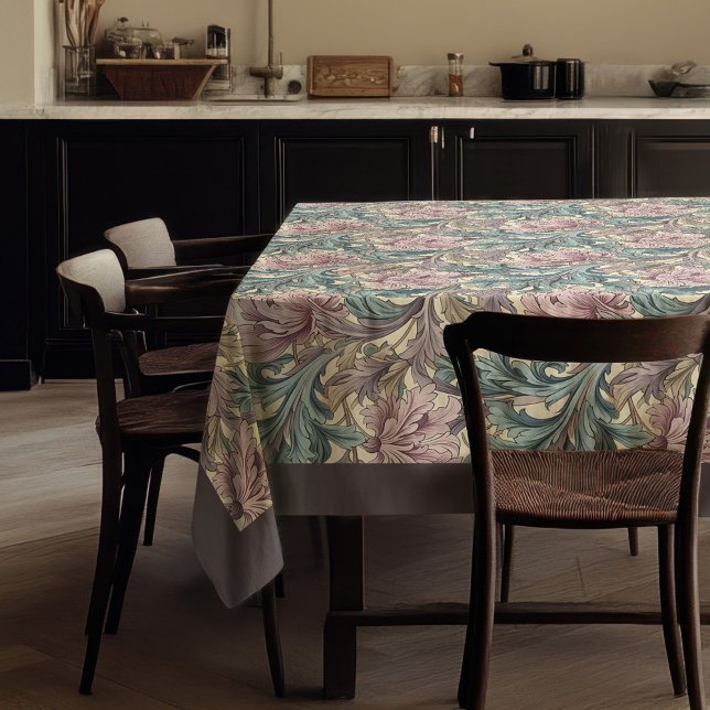 William Morris Pimpernel pastel purple pink sage Tablecloth (William Morris Pimpernel pastel purple pink sage Tablecloth)