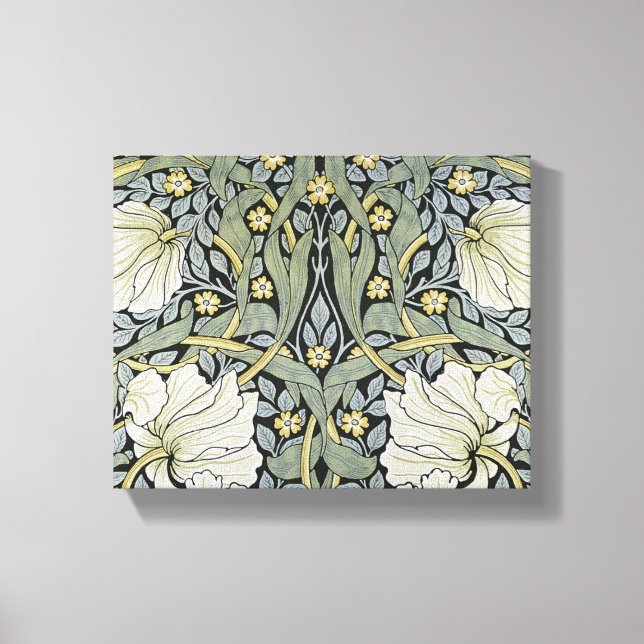 William Morris - Pimpernel  Pattern Design Canvas Print (Front)