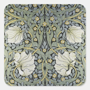 William Morris - Pimpernel  Pattern Design Square Sticker