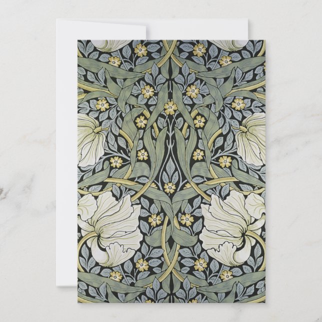 William Morris - Pimpernel  Pattern Design Thank You Card (Front)