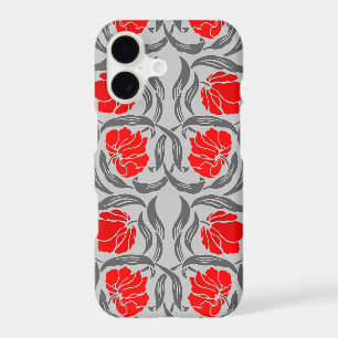 William Morris Pimpernel, Silver Grey and Red