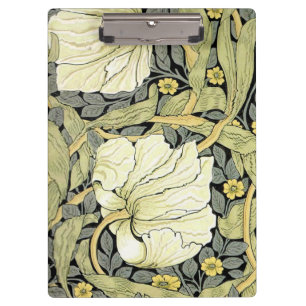 William Morris Pimpernel Tulips Botanical Art Clipboard