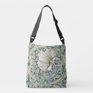 William Morris Pimpernel Tulips Botanical Art Crossbody Bag