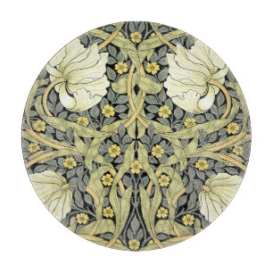 William Morris Pimpernel Tulips Botanical Art Cutting Board