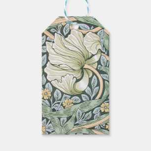 William Morris Pimpernel Tulips Botanical Art Gift Tags