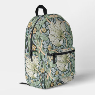 William Morris Pimpernel Tulips Botanical Art Printed Backpack