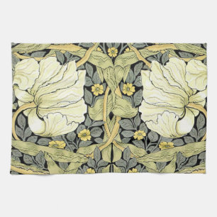 William Morris Pimpernel Tulips Botanical Art Tea Towel
