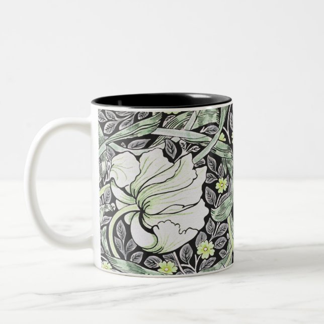 William Morris Pimpernel  Two-Tone Coffee Mug (Left)