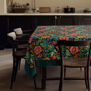 William Morris Pimpernel vibrant colors colorful Tablecloth