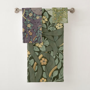 William Morris Pimpernel Vintage Pattern Bath Towe Towel Set