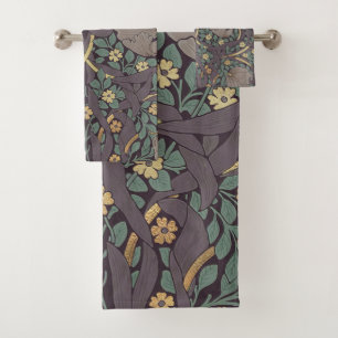 William Morris Pimpernel Vintage Pattern Bath Towe Towel Set
