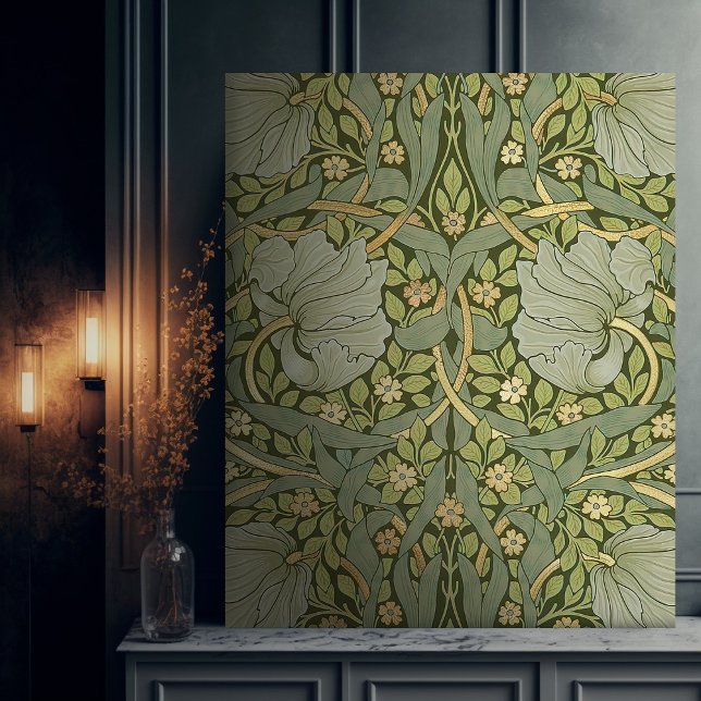William Morris Pimpernel Vintage Pattern Canvas Print (Creator Uploaded)