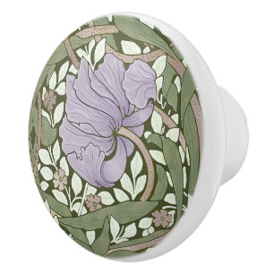 William Morris Pimpernel Vintage Pattern Ceramic K Ceramic Knob