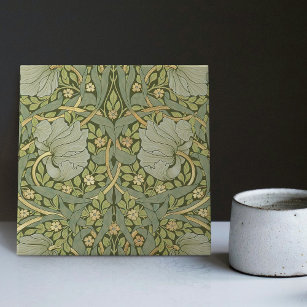 William Morris Pimpernel Vintage Pattern Ceramic Tile